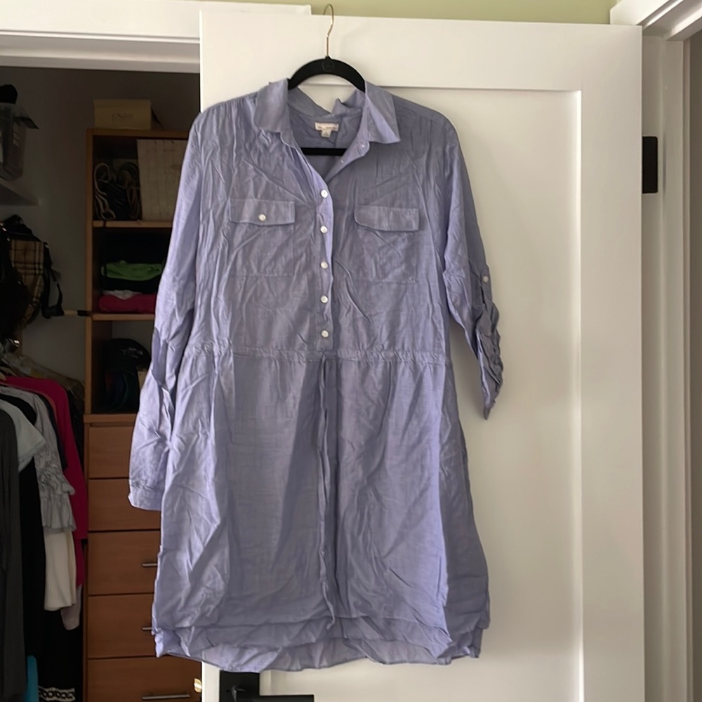Gap gingham dress shirt dress